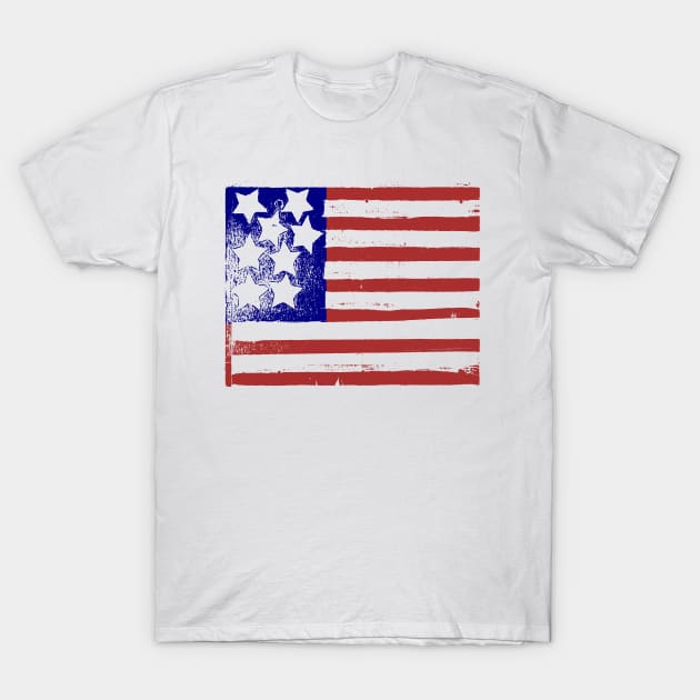 retro US flag T-Shirt by Suva